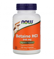Betaine Hcl 120 caps NOW